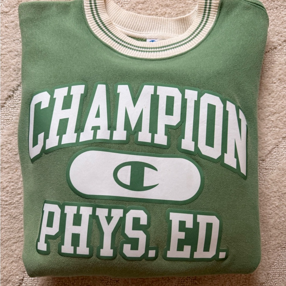 Champion Green Reverse Weave Sweatshirt